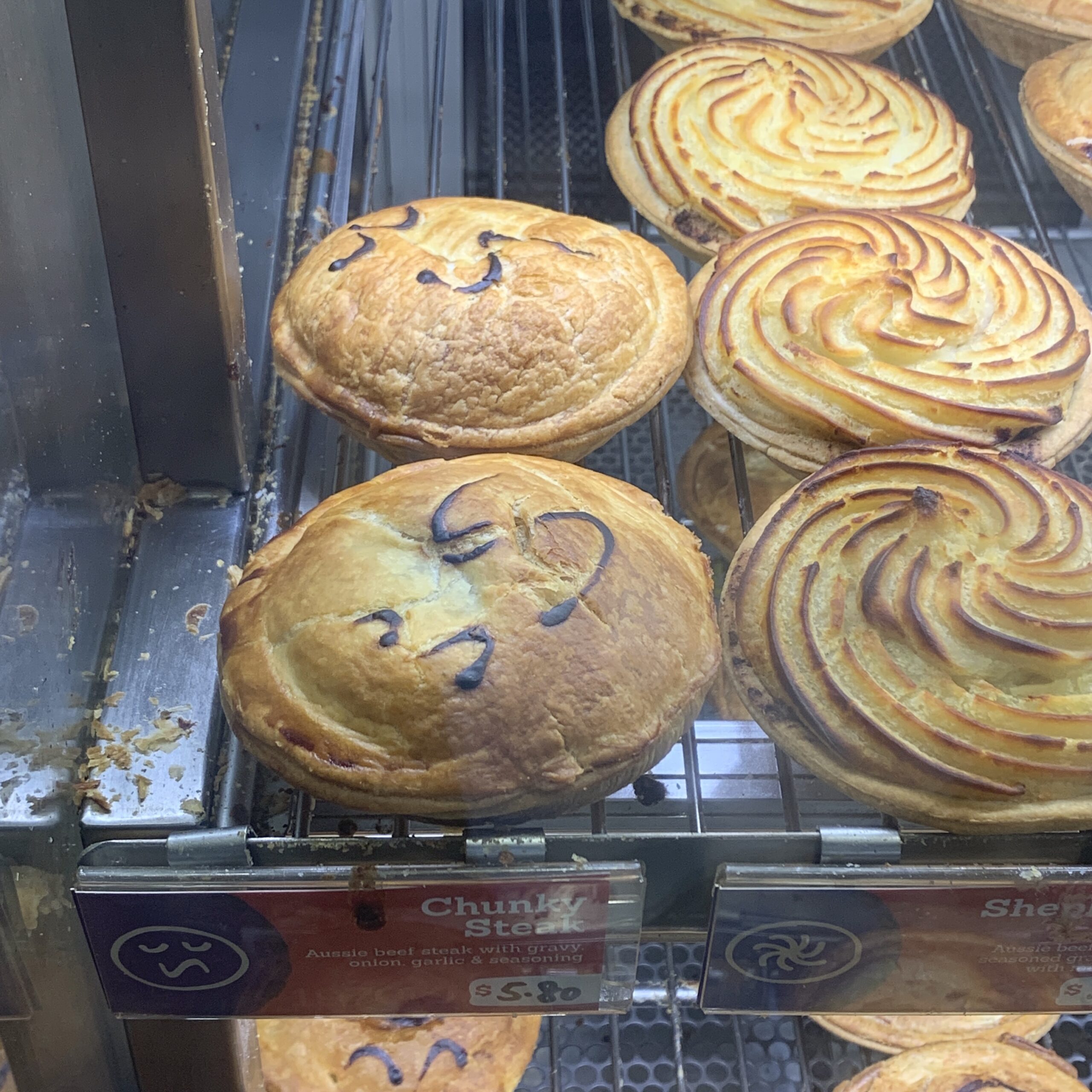 パイ専門店【pie face】シドニー店舗のパイを撮影した写真